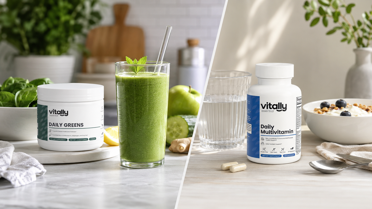 Greens Powder vs. a Multivitamin: Do You Need Both?